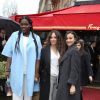 Déborah Lukumuena, Houda Benyamina (réalisatrice du film "Divines'") et Jisca Kalvanda - Arrivées pour le déjeuner des nominations des 'César' au Fouquet's à Paris Le 4 Février 2017.