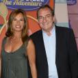 Nathalie Marquay et son mari Jean-Pierre Pernaut lors de la présentation en avant-première de la nouvelle attraction "Ratatouille : L'aventure totalement toquée" à Disneyland Paris à Marne-la-Vallée, le 21 juin 2014.