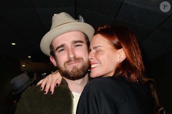 Exclusif - Fauve Hautot et son compagnon Jules Renault - People à la générale de la comédie musicale "Saturday Night Fever" au Palais des Sports de Paris le 9 février 2017. © Coadic Guirec - Dominique Jacovides / Bestimage
