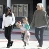 Exclusif - Jamie Lynn Spears se rend au cinéma de bon matin avec sa mère Lynne et sa fille Maddie à Kentwood, le 12 mars 2014.