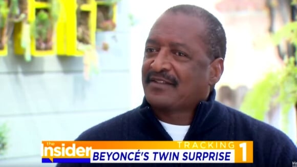 Mathew Knowles lors d'une interview pour le site The Insider au sujet de la grossesse de sa fille Beyoncé qui attend des jumeaux - Vidéo publiée sur Youtube le 3 février 2017