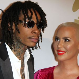 Wiz Khalifa et sa femme Amber Rose au gala Pre-Grammy à l'hôtel The Beverly Hilton à Beverly Hills, le 11 février 2017  Pre-Grammy Gala and Salute to Industry Icons, Cilve Davis Party held a The Beverly Hilton Hotel in Beverly Hills, California on 2/11/1711/02/2017 - Los Angeles