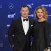 Aleksey Nemov et sa femme Galina lors de la soirée des Laureus World Sport Awards 2017 à Monaco le 14 février 2017. © Michael Alesi/Bestimage