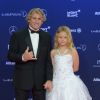 Robby Naish et sa fille Christina lors de la soirée des Laureus World Sport Awards 2017 à Monaco le 14 février 2017. © Michael Alesi/Bestimage
