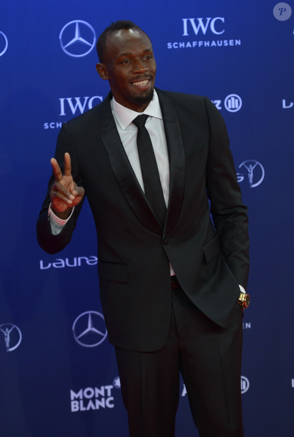 Usain Bolt lors de la soirée des Laureus World Sport Awards 2017 à Monaco le 14 février 2017. © Michael Alesi/Bestimage