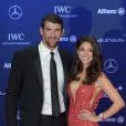 Michael Phelps et sa compagne Nicole Johnson lors de la soirée des Laureus World Sport Awards 2017 à Monaco le 14 février 2017. © Michael Alesi/Bestimage