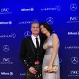 David Coulthard et sa femme Karen Minier - Soirée des Laureus World Sport Awards 2017 à Monaco le 14 février 2017.  Laureus 2017 World Sports Awards red carpet in Monaco on february 14, 2017.14/02/2017 - Monte Carlo