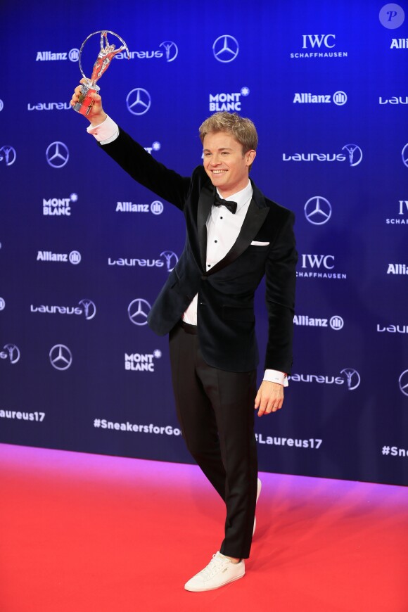 Nico Rosberg (révélation de l'année) - Soirée des Laureus World Sport Awards 2017 à Monaco le 14 février 2017.  Laureus 2017 World Sports Awards red carpet in Monaco on february 14, 2017.14/02/2017 - Monte Carlo