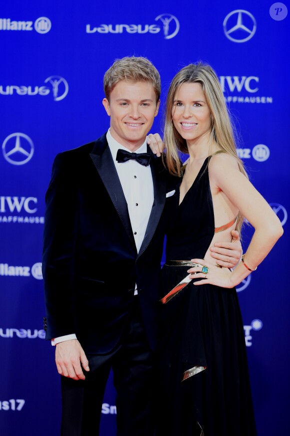 Nico Rosberg et sa femme Vivian Sibold - Soirée des Laureus World Sport Awards 2017 à Monaco le 14 février 2017.  Laureus 2017 World Sports Awards red carpet in Monaco on february 14, 2017.14/02/2017 - Monte Carlo