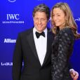 Hugh Grant et sa compagne Anna Elisabet Eberstein lors de la cérémonie des Laureus World Sport Awards 2017 à Monaco le 14 février 2017.