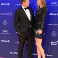 Hugh Grant et sa compagne Anna Elisabet Eberstein - Soirée des Laureus World Sport Awards 2017 à Monaco le 14 février 2017.  Laureus 2017 World Sports Awards red carpet in Monaco on february 14, 2017.14/02/2017 - Monte Carlo