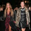 Paris Hilton et Nicky Hilton Rothschild à la sortie du défilé Phillip Plein à New York le 14 février 2017