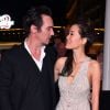 Jonathan Rhys-Meyers, acteur, chanteur et mannequin irlandais, et sa fiancée Mara Lane - Soirée du MIP TV 2016 à l'hôtel Martinez à Cannes. Le 4 avril 2016 © Bruno Bebert / Bestimage