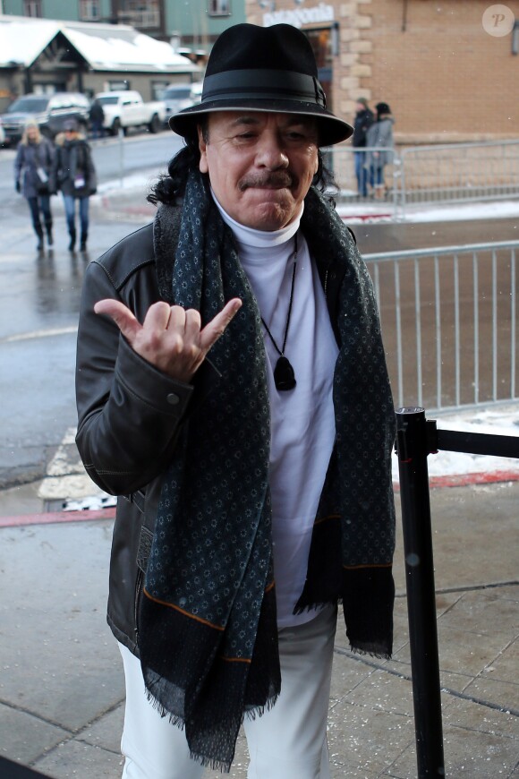 Carlos Santana - Les célébrités se baladent à Park City lors du Sundance Film Festival 2017 en Utah, le 20 janvier 2017