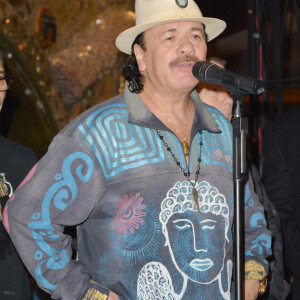 Carlos Santana - Santana, le groupe de Carlos Santana, de nouveau réuni lors d'une conférence de presse à la House of Blues à Las Vegas, le 21 mars 2016, avant leur retour sur scène.