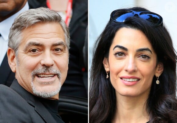 File photos of George and Amal Clooney, who are expecting twins, actor Matt Damon said. ... Amal Clooney pregnant ... 10-02-2017 ... UK ... Photo credit should read: PA/PA Wire. Unique Reference No. 30051500 ... Issue date: Friday February 10, 2017. Damon said he fought back tears when his Ocean's Eleven co-star broke the news to him last year when Amal was just eight weeks' pregnant. See PA story SHOWBIZ Clooney. Photo credit should read: PA Wire10/02/2017 - 