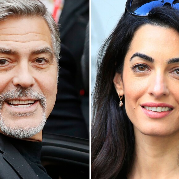 File photos of George and Amal Clooney, who are expecting twins, actor Matt Damon said. ... Amal Clooney pregnant ... 10-02-2017 ... UK ... Photo credit should read: PA/PA Wire. Unique Reference No. 30051500 ... Issue date: Friday February 10, 2017. Damon said he fought back tears when his Ocean's Eleven co-star broke the news to him last year when Amal was just eight weeks' pregnant. See PA story SHOWBIZ Clooney. Photo credit should read: PA Wire10/02/2017 - 