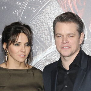 Matt Damon, Luciana Barroso à la première de "The Great Wall" au Chinese Theater à Los Angeles, le 15 février 2017. © Dave Longendyke/Globe Photos via Zuma Press/Bestimage  Celebrities at the premiere of "The Great Wall" in Los Angeles. February 15th, 2017.15/02/2017 - Los Angeles