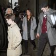 Brooklyn et Cruz - David Beckham en famille avec ses enfants à New York le 12 février 2017