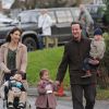 David Cameron, sa femme Samantha et leurs 3 enfants : Nancy, Ivan et Arthur. Chadlington, le 27 décembre 2007.