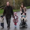 David Cameron, sa femme Samantha et leurs 3 enfants : Nancy, Ivan et Arthur. Chadlington, le 27 décembre 2007.