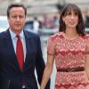 Le premier ministre britannique David Cameron et sa femme Samantha - Arrivées de la famille royale d'Angleterre et du premier ministre à l'abbaye de Westminster pour les commémorations de la bataille de la Somme en France à Londres. Le 30 juin 2016.