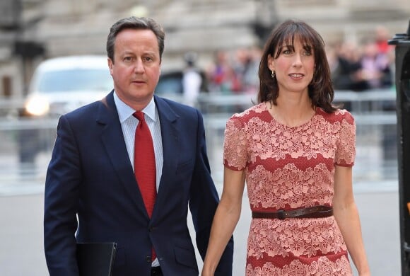 Le premier ministre britannique David Cameron et sa femme Samantha - Arrivées de la famille royale d'Angleterre et du premier ministre à l'abbaye de Westminster pour les commémorations de la bataille de la Somme en France à Londres. Le 30 juin 2016.