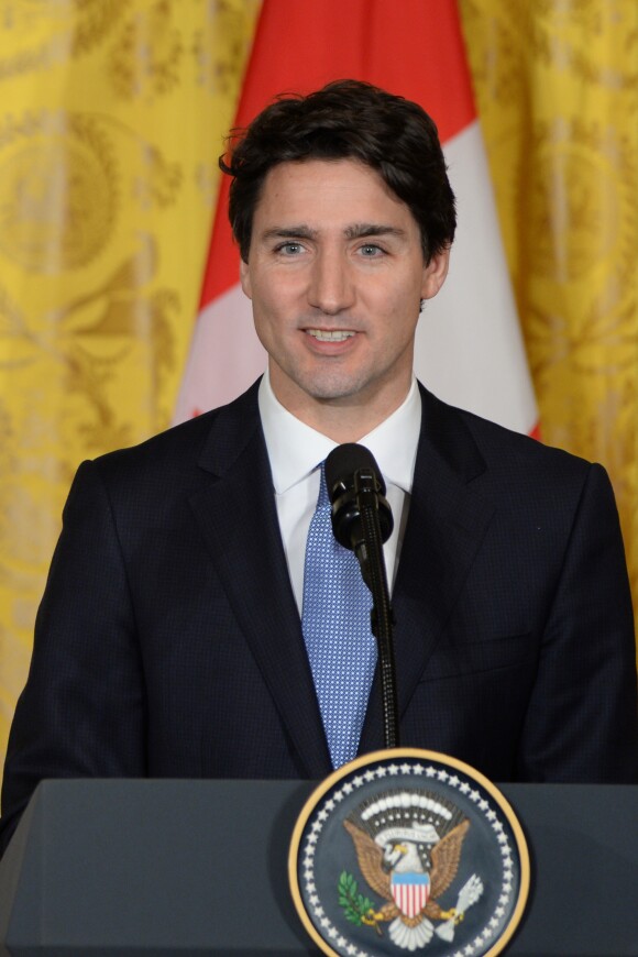 Justin Trudeau - Le président des États-Unis, Donald Trump reçoit le premier ministre du Canada, à la Maison-Blanche à Washington, le 13 février 2017. © Christy Bowe/Globe Photos/Zuma Press/Bestimage P