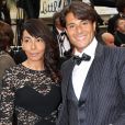 Giuseppe Polimeno et sa petite amie Hinda arrivent au Palais des Festivals pour le film Jimmy's Hall lors du 67e Festival de Cannes, le 22 mai 2014