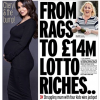 Cheryl Cole enceinte fait la une du magazine Daily Mirror et confirme pour la première fois sa grossesse - magazine datée du 23 février 2017