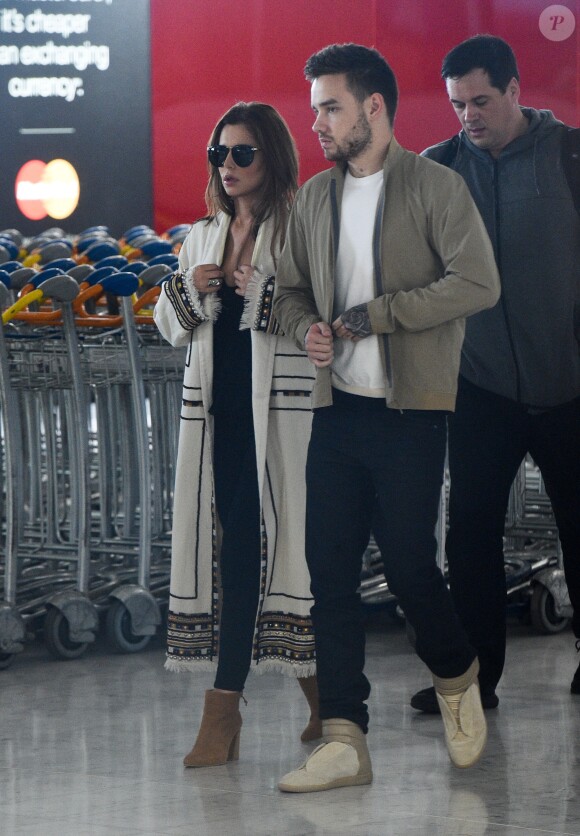 Cheryl Fernandez-Versini (Ex Chery Cole) et son compagnon Liam Payne (One Direction) arrivent à l'aéroport de Roissy Charlres de Gaulle, Roissy le 9 mai 2016.