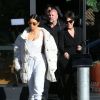 Kim Kardashian est allée déjeuner avec sa mère Kris Jenner, sa soeur Kourtney et sa fille Penelope à Calabasas, le 22 février 2017