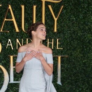Emma Watson au photocall La Belle et la Bête à Londres, le 23 février 2017