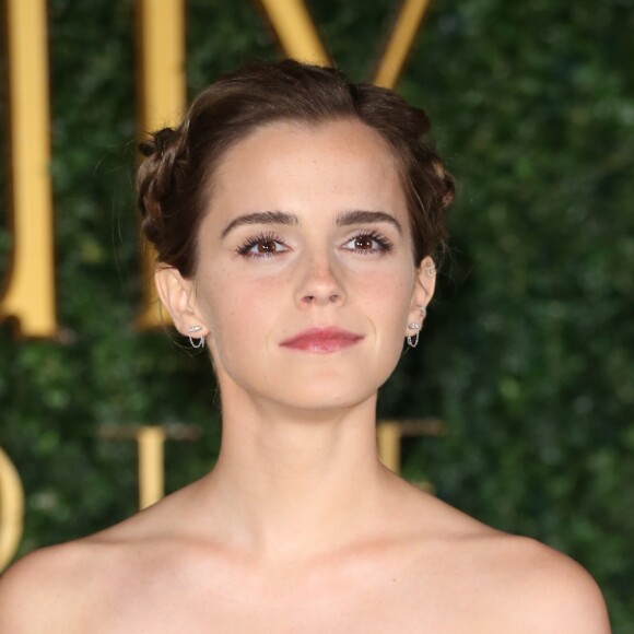 Emma Watson au photocall La Belle et la Bête à Londres, le 23 février 2017