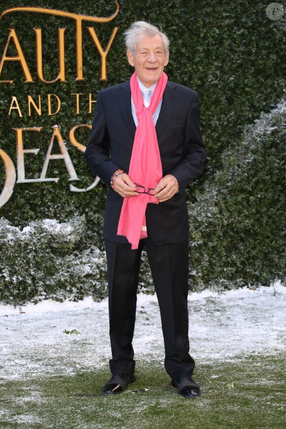 Sir Ian McKellen - Avant-première de La Belle et la Bête à Londres le 23 février 2017