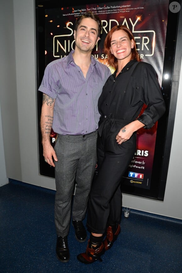 Exclusif - No Web - Nicolas Archambault et Fauve Hautot - People à la générale de la comédie musicale "Saturday Night Fever" au Palais des Sports de Paris le 9 février 2017. © Coadic Guirec - Dominique Jacovides / Bestimage  (no web - No Blog pour suisse et Belgique)09/02/2017 - Paris