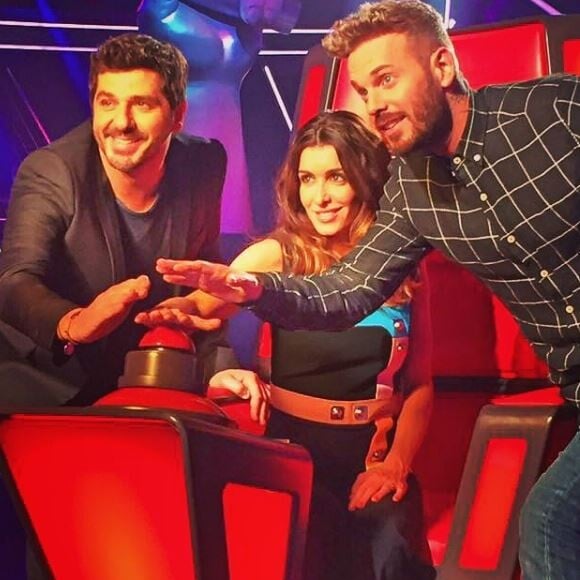 Jenifer avec Patrick Fiora et M.Pokora, deux autres coaches de "The Voice Kids". Photo publiée sur sa page Instagram. 