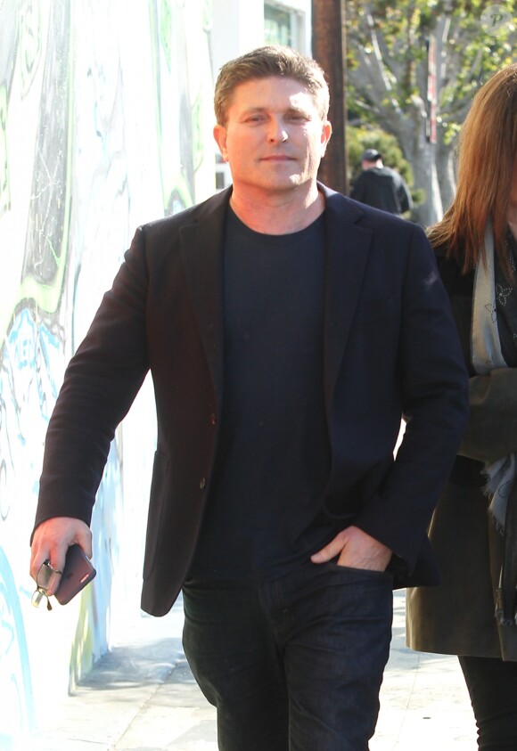 Kenny Goss (ex de G.Michael) est allé déjeuner chez Fred Segal à Los Angeles, le 25 janvier 2017