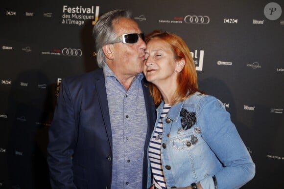 Exclusif - Gilbert Montagné et sa femme Nikole Festival des Musiques à l'Image dans le cadre des Audi Talents Awards en hommage a Steven Spielberg et John Williams au Grand Rex, à Paris le 6 octobre 2013.