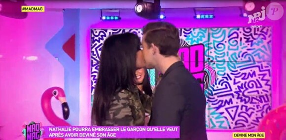 Nathalie de "Secret Story" embrasse Julien Castaldi - "Mad Mag" de NRJ12", mercredi 1er mars 2017