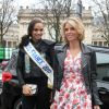 Alicia Aylies (Miss France 2017) et Sylvie Tellier Défilé "Guy Laroche", collection prêt-à-porter automne-hiver 2017-2018. Paris, le 1er mars 2017. © CVS/Veeren/Bestimage