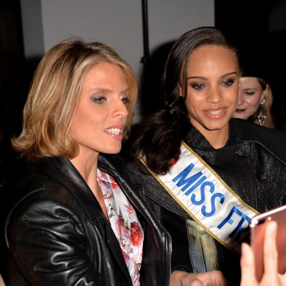 Sylvie Tellier et Alicia Aylies (Miss France 2017) - Défilé "Guy Laroche", collection prêt-à-porter automne-hiver 2017-2018. Paris, le 1er mars 2017. © CVS/Veeren/Bestimage