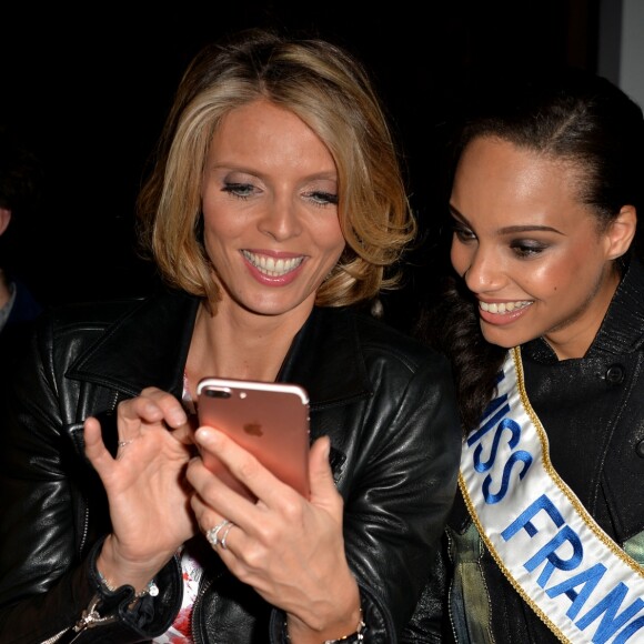 Sylvie Tellier et Alicia Aylies (Miss France 2017) - Défilé "Guy Laroche", collection prêt-à-porter automne-hiver 2017-2018. Paris, le 1er mars 2017. © CVS/Veeren/Bestimage