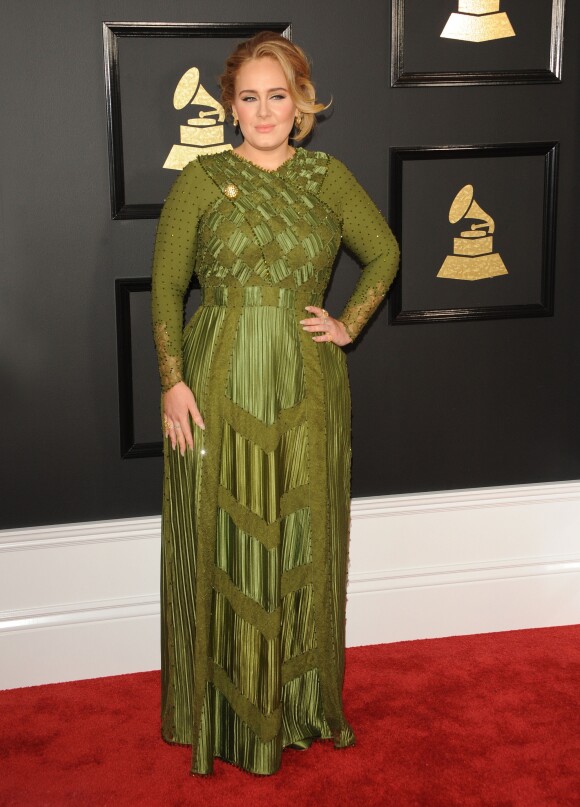 Adele lors de la 59ème soirée annuelle des Grammy Awards au Staples Center à Los Angeles, le 12 février 2017. © CPA/Bestimage