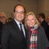 Exclusif - François Hollande et Véronique Sanson - Backstage du concert d'Alain Chamfort à l'Olympia à Paris, le 25 mars 2016. © Cyril Moreau/Bestimage