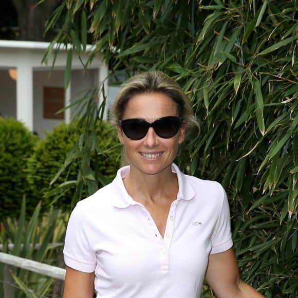 Anne-Sophie Lapix - People au village lors du Tournoi de Roland-Garros (les Internationaux de France de tennis) à Paris, le 28 mai 2016. © Dominique Jacovides/Bestimage