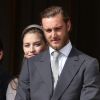 Pierre Casiraghi et sa femme Beatrice Borromeo, enceinte, avec la famille princière au balcon du palais lors de la Fête Monégasque à Monaco, le 19 novembre 2016. © Bruno Bebert/Dominique Jacovides/Bestimage