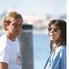 Stefano Casiraghi et la princesse Caroline de Monaco, en septembre 1988, soit un an après la naissance de Pierre, leur troisième enfant.