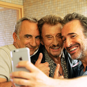 Antoine Duléry, Johnny Hallyday et Jean Dujardin dans "Chacun sa vie", en salles le 15 mars 2017