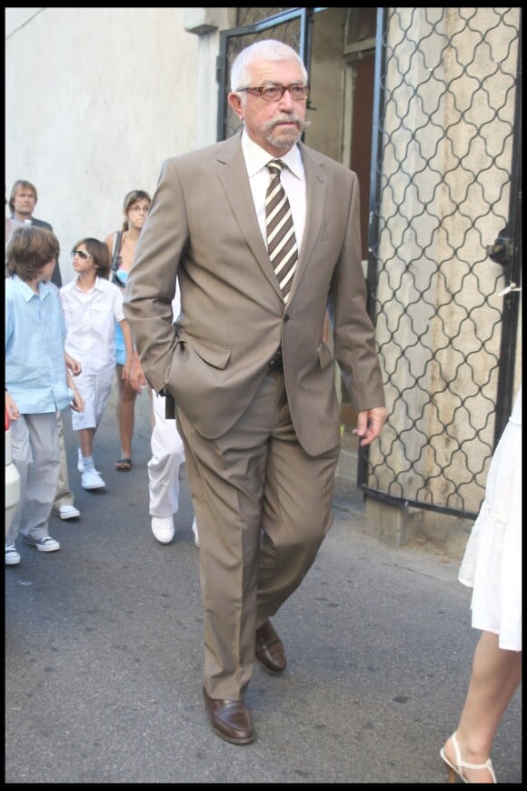 Le père d'Alexandra Lamy lors du mariage de sa fille avec Jean Dujardin en 2009 à Anduze